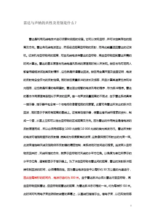 雷达原理与应用
