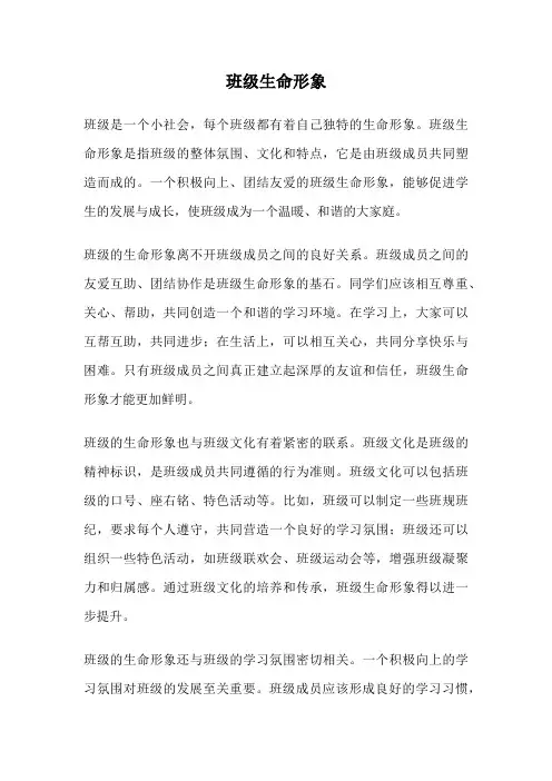 班级生命形象