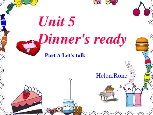 PEP四年级上册Unit-5-Dinner's-ready-A-Let's-talk说课稿