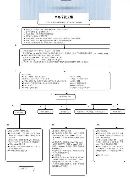 最新的休克抢救流程图