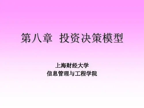 投资决策模型分析(ppt 63页)