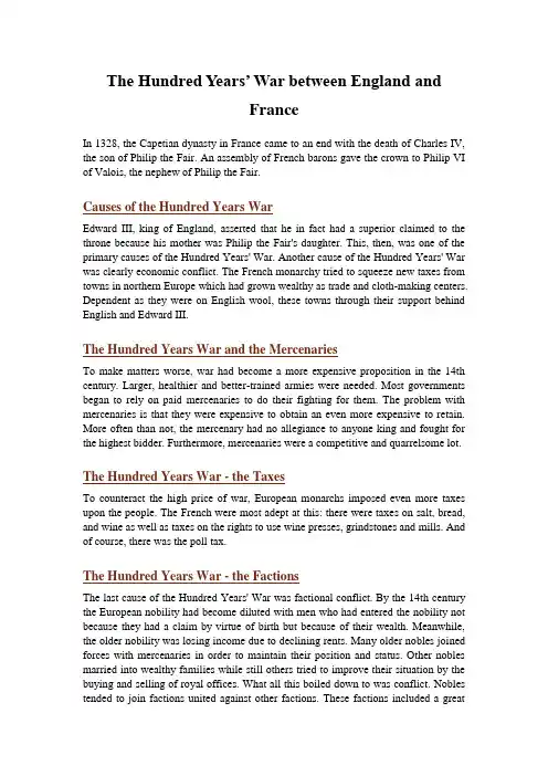 The Hundred Years' War 英法百年战争