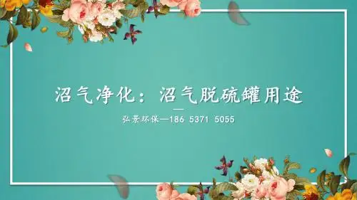 沼气净化：沼气脱硫罐用途
