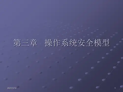 第三章---操作系统安全模型PPT课件