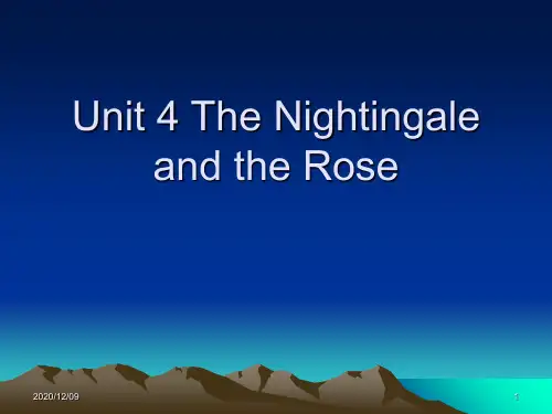 Unit 4 The Nightingale and the rosePPT教学课件