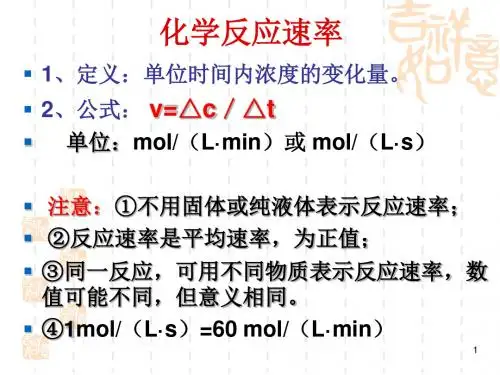 1化学反应速率