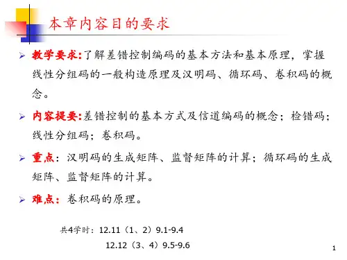 差错控制编码11PPT课件
