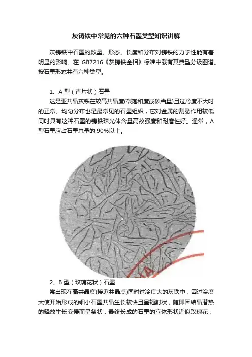 灰铸铁中常见的六种石墨类型知识讲解