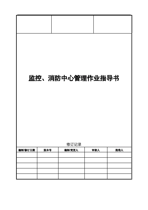 监控、消控中心管理作业指导书