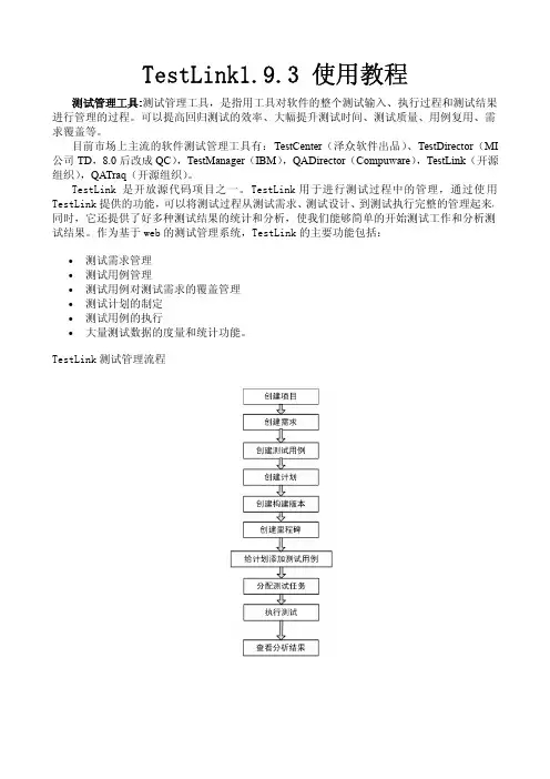 TestLink1.9.3使用教程