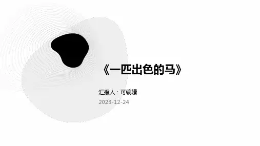 《一匹出色的马》PPT