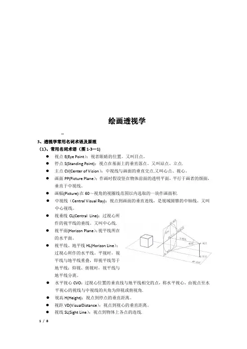 绘画透视学-复习资料