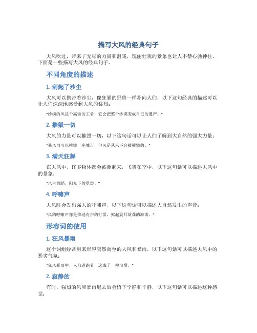 描写大风的经典句子