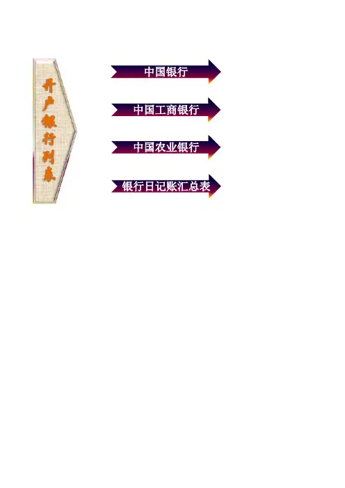 各大银行现金日记账簿电子表格Excel模板