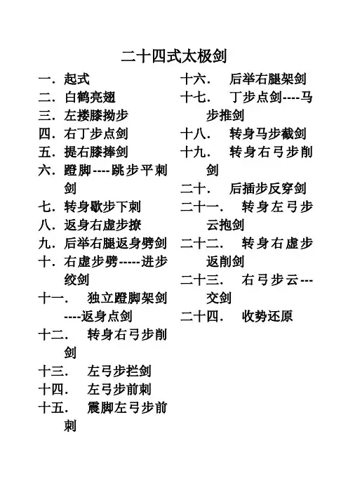 二十四式太极剑