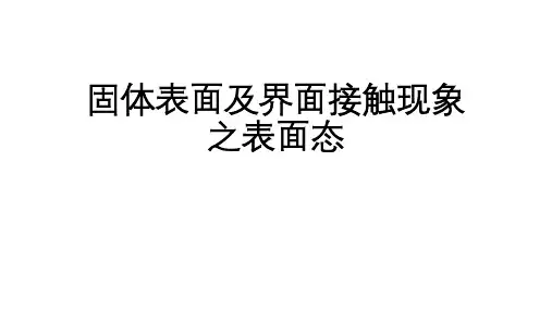 高二物理竞赛课件：固体表面及界面接触现象之表面态
