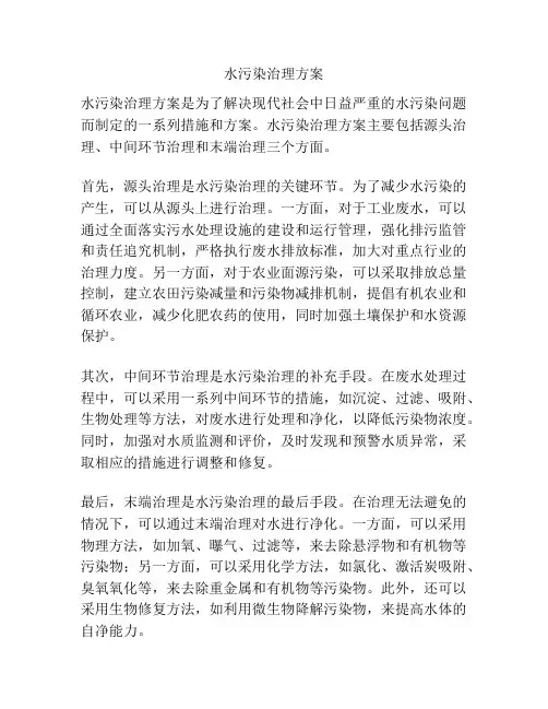 水污染治理方案