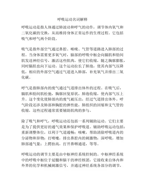 呼吸运动名词解释