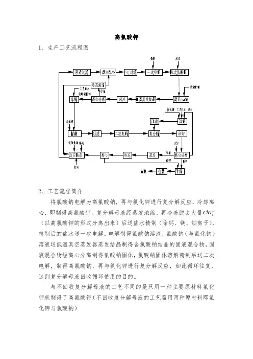 高氯酸钾生产工艺流程图及简要说明