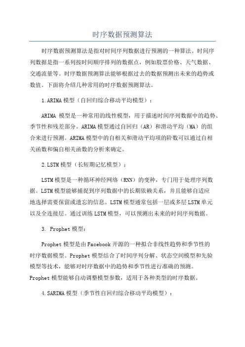 时序数据预测算法
