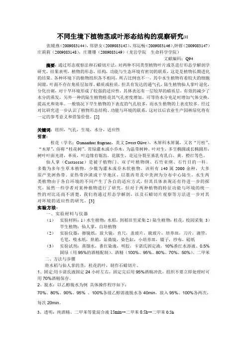 植物自主设计实验