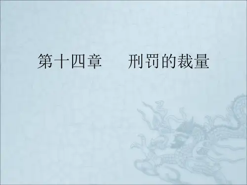 《刑罚的裁量》PPT课件