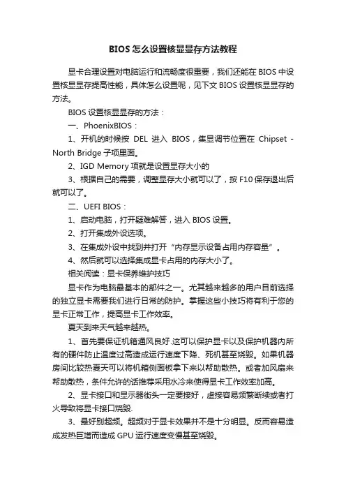 BIOS怎么设置核显显存方法教程