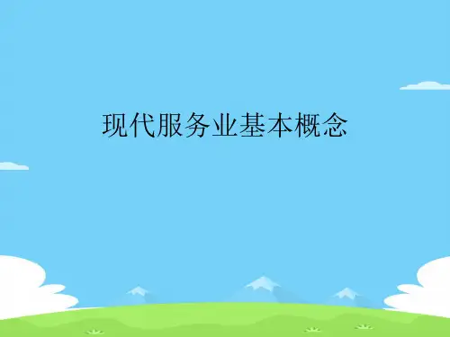 现代服务业的基本概念(ppt 34页)