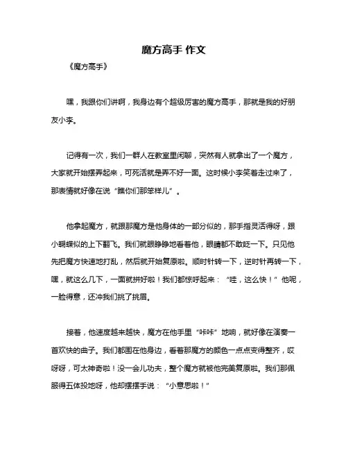 魔方高手 作文