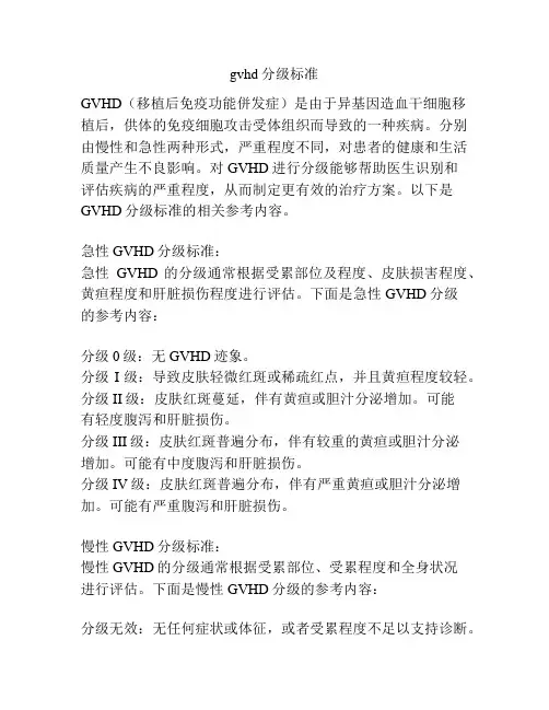 gvhd分级标准
