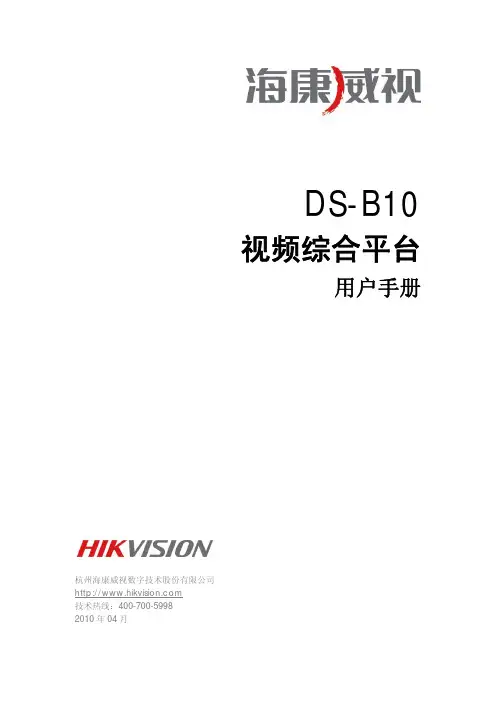DS-B10视频综合平台用户手册