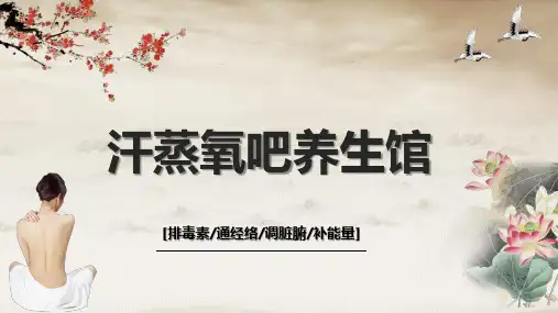 汗蒸氧吧养生馆PPT模板