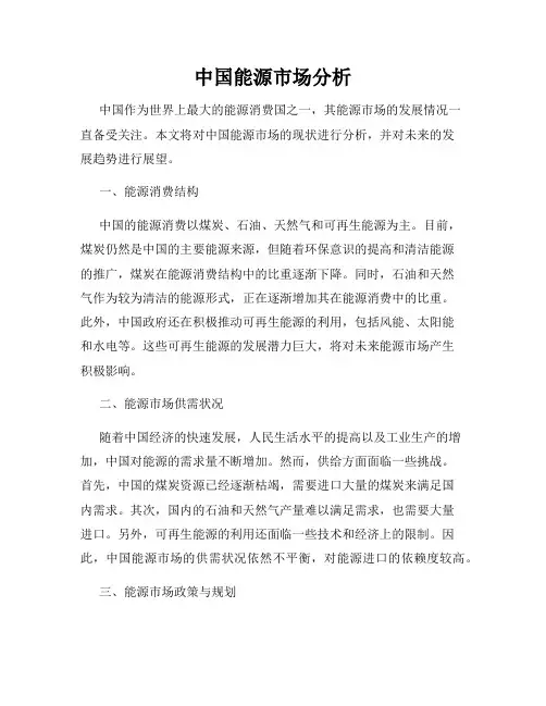 中国能源市场分析