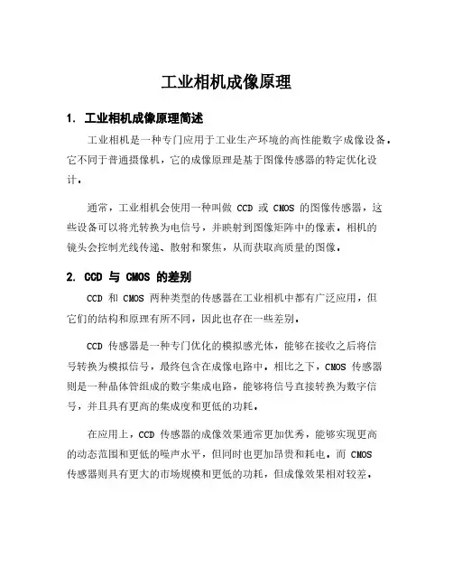 工业相机成像原理
