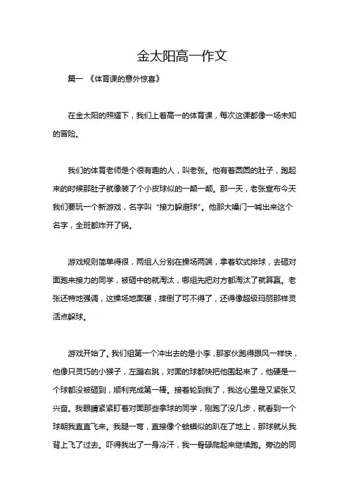 金太阳高一作文