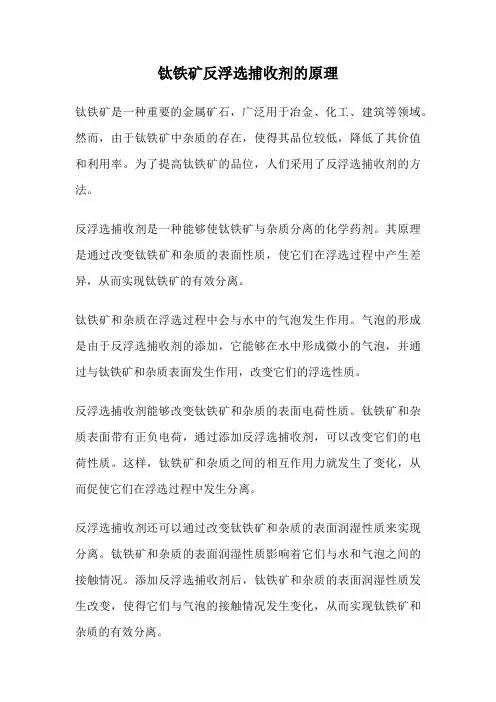钛铁矿反浮选捕收剂的原理