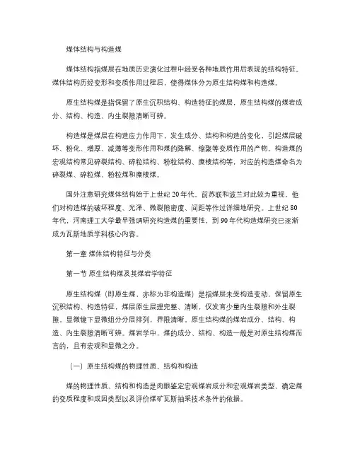 煤体结构(原生结构煤+构造煤)