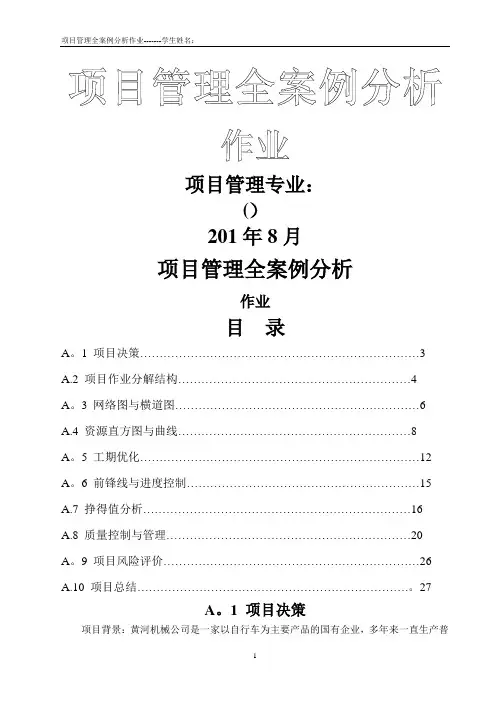 项目管理 案例分析作业