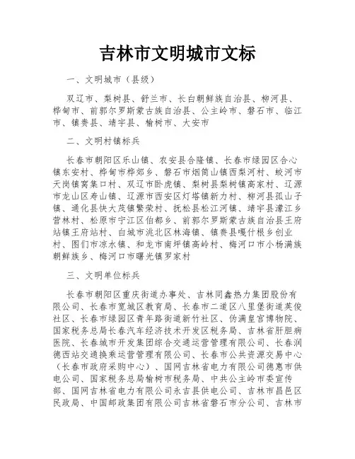 吉林市文明城市文标