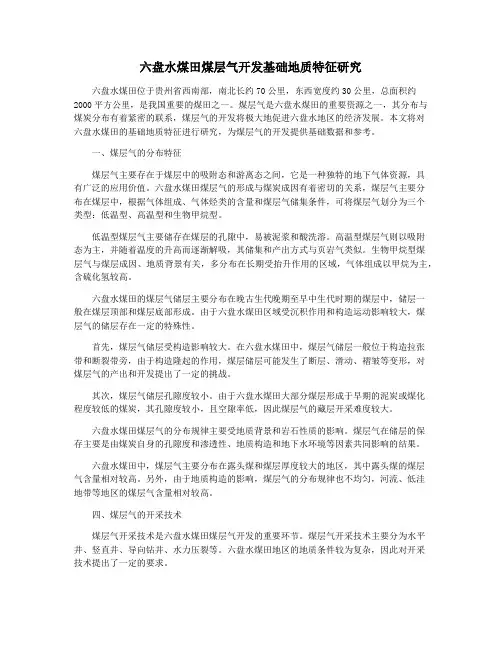 六盘水煤田煤层气开发基础地质特征研究