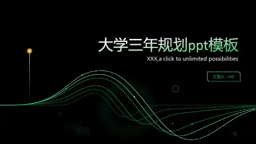 大学三年规划ppt模板