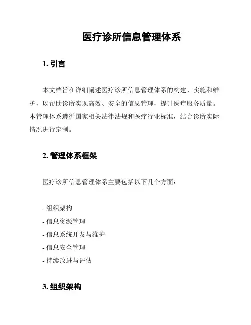 医疗诊所信息管理体系