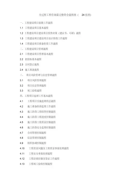 全过程工程咨询最完整的全流程图(24张图)