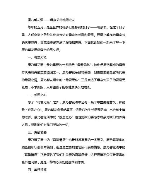 母亲节康乃馨花语