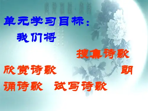 轻扣诗歌的大门PPT课件