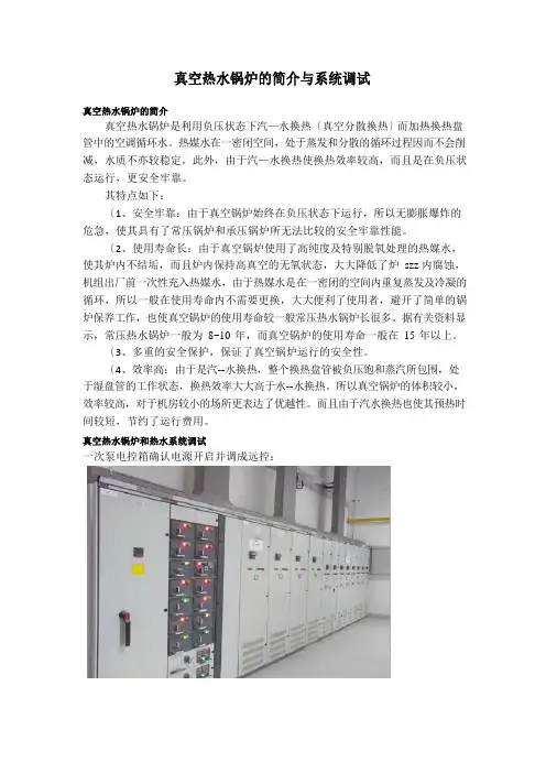真空热水锅炉的简介与系统调试