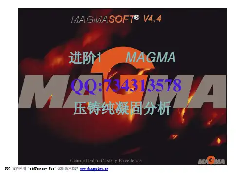 MAGMA进阶1 MAGMA压铸纯凝固分析