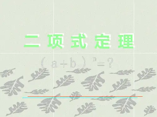 二项式定理ppt课件 (1)可修改文字