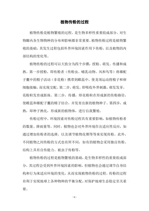 植物传粉的过程