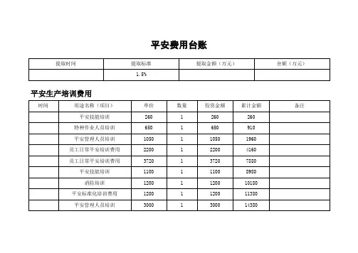 2024安全费用台账